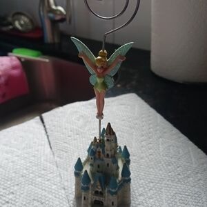Disney Tinker Bell Castle Photo Clip - Green, Blue, Gold, Pink